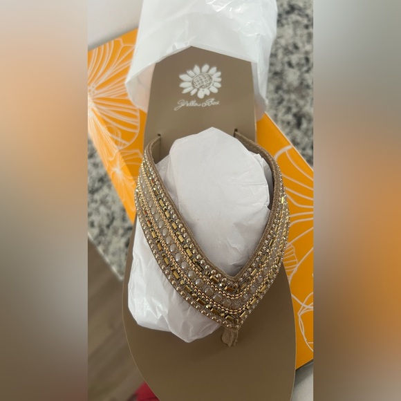 Yellow Box Latest Elegant Tan Rhinestone Women's Sandals - Picture 5 of 5